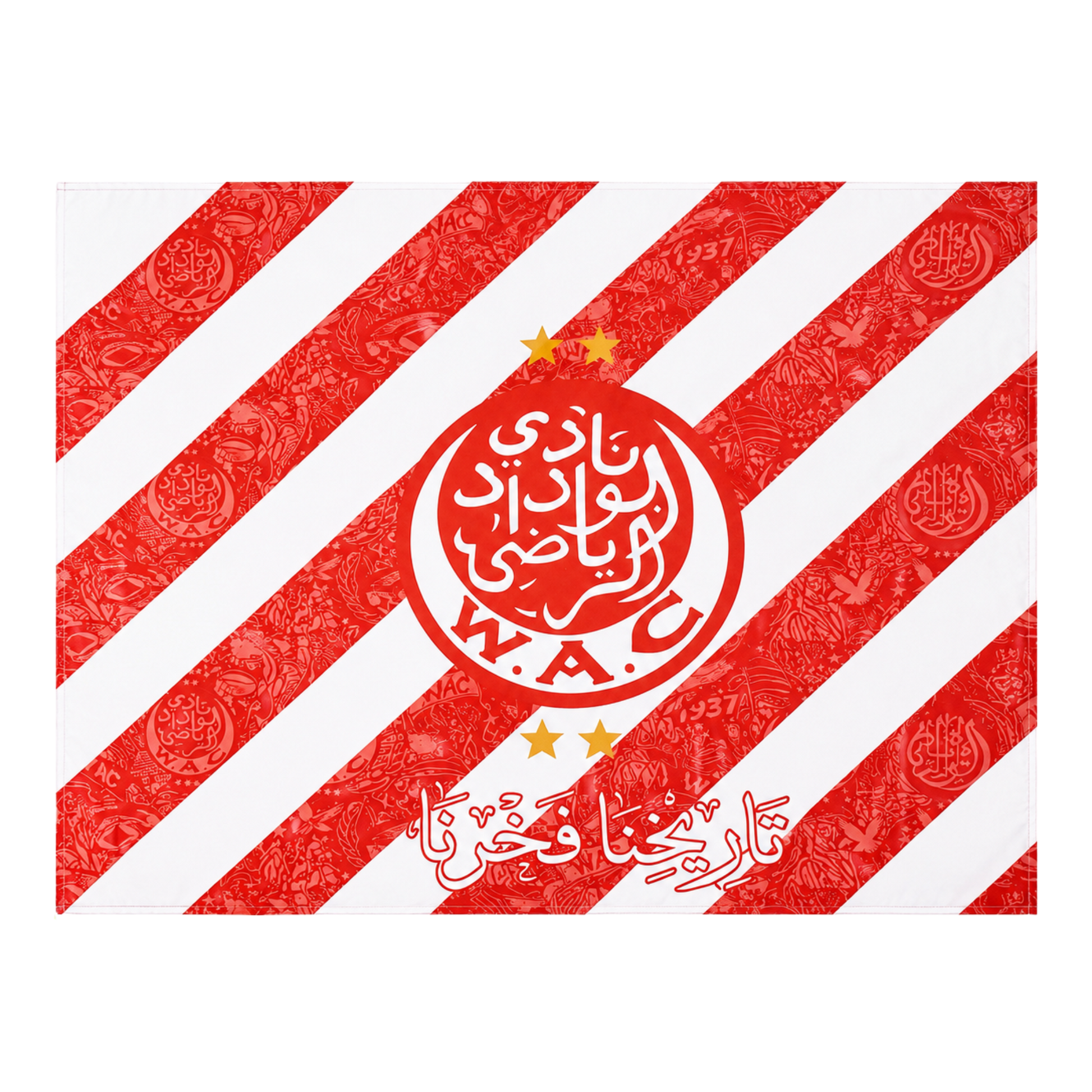 DRAPEAU RAYÉ SATIN WAC OFFICIAL BRAND